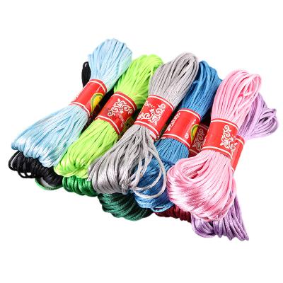 China Wholesale 2mm Rope Jade Chinese Knot Nylon Line Beading String Jewelry Necklace Weaving Accessories 20m Zgjx001 for sale