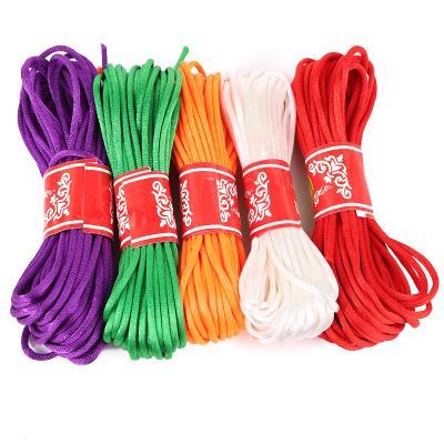 China 3.0mm Round NylonThread For Chinese Knot Making Braid 13Colors Popular Cotton Cross Stitch Silk Thread For Weaving 10m Ls007 for sale