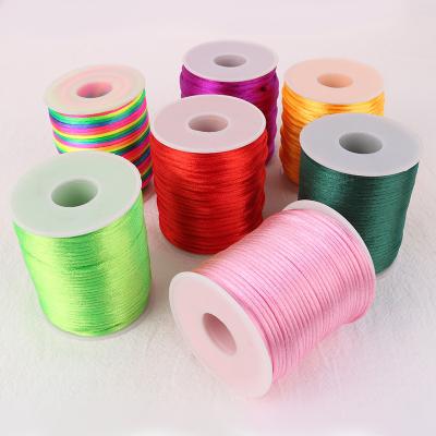 China Wholesale Thick 50m*2.5mm Diy Handmade Materials Braid Nylon Rope Chinese Knot For Bracelet Rope Bracelet Necklace Zgjx001 for sale