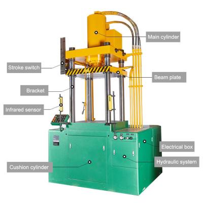 Chine Machine de presse hydraulique de 4 piliers pour la fabrication de Ustensiles de cuisine de pot d'acier inoxydable à vendre