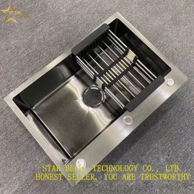 China Kitchen Washing Basin Hand-Made Single Sink Embossed Sink Household Washing Basin Stainless Steel Sink Dishwashing Sink for sale