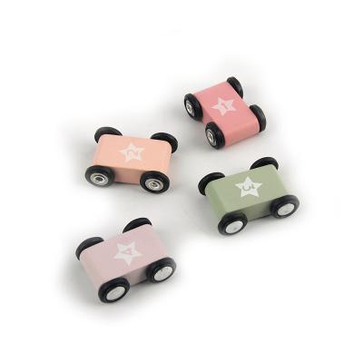 China Eco-friendly Material Wholesale Mini Car Ramp Wooden Car Slide Rail Toy For Kids for sale