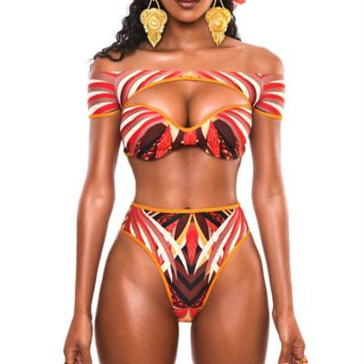 China Breathable unique design hot sexy two-piece bikini set swimsuit high quality monokini wholesale for sale