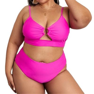 China Breathable New Arrive Solid Black Sexy Mature Women's One Piece Swimsuit Bikini Plus Size Swimwear 2022 for sale