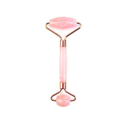 China Wrinkle Remover Wholesale Price Beauty Products Gemstone Rose Quartz Roller Natural Jade Massager Rose Quartz Massage Facial Roller for sale