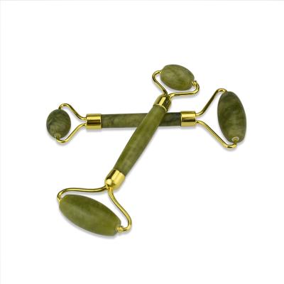 China Multifunctional Natural Green Jade Roller Skin Rejuvenation Body Massage Face Lifting Massager Reduce Wrinkles for sale