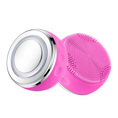 China Deep Pore Cleansing On The Face Electric Mini Silicone Rechargeable Facial Brush Waterproof Multifunctional Cleansing Brush for sale