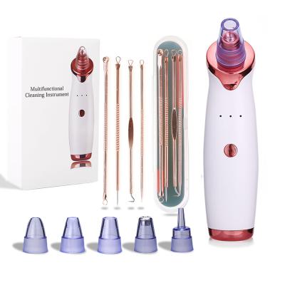 China Wholesale Head Blackhead Removal 5 Heads Pore Remover Electric Vacuum Suction Acne Removal Tool Kit Facial Blackhead Exporter for sale