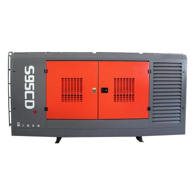 China 24bar 295kw lubricated high quality portable diesel screw air compressor for construction work for sale