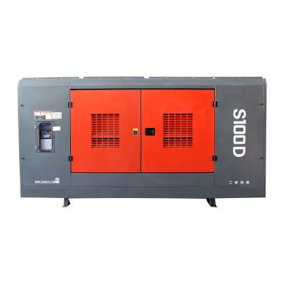 China ZEGA Lubricated Stationary Screw Air Compressor Diesel Compressor By Engine S100T 31m3/25bar for sale