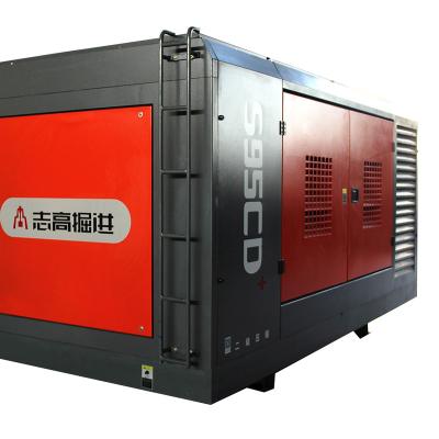 China Lubricated Mobile Air Compressor For Drilling Well Heavy Duty Air Compressor for sale