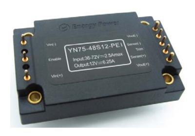 China Military grade isolated power module 75W Output 12V YN75-48S12-PEI for sale