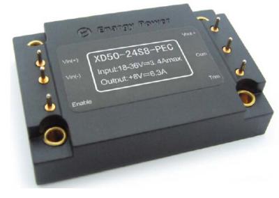 China 18‐36 V  input voltage dc dc converter 50 Watt Output 8V XD50-24S8-PEC for sale