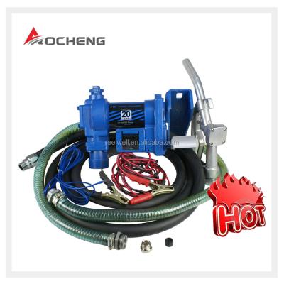 China Transfer Fuel 12V Petrol Gasoline Fuel Transfer Pump Flow Meter Diesel Fuel Nozzle and Hose for sale