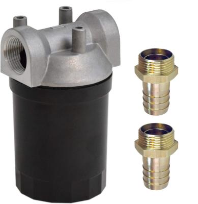 China Steel diesel filter with replaceable filter insert for diesel pumps for sale