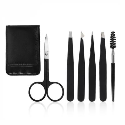 China 5pcs Eyebrow Makeup Kit Eyebrow Tweezers with Brush for sale