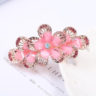 China Crystal Hair Clips Hairwear Decoration Women Girl Beauty Vintage Flower Accessories Small for sale