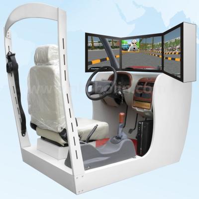 China Education Street View Driving Training Simulator With 3 Screens for sale