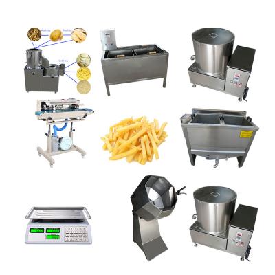 China Wholesale Price Commercial Supply Semi Automatic French Fries Production Line Frozen Potato Flakes Chips Processing Plant Making Machinery for sale