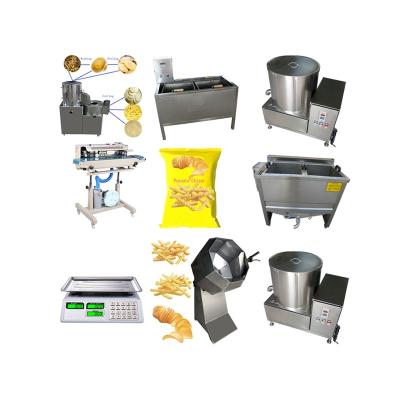 China Good Price Commercial Sourcing Semi-automatic Potato Chips Making Machine French Fries Production Line With Low Cost for sale