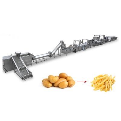 China Hot Selling Commercial French Fries Supply Full Automatic Industrial Frozen Production Line Frozen Potato Chips Making Machine for sale