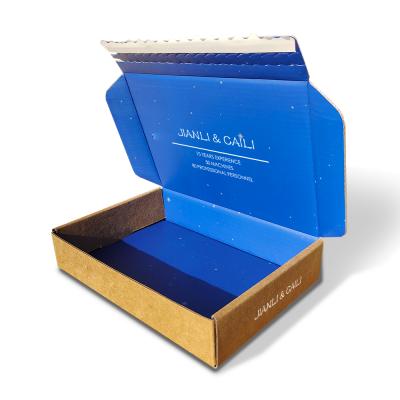 China shoes & custom apparel t-shirt packaging boxes small package custom corrugated compartment glossy paper thick paper box with logo for sale