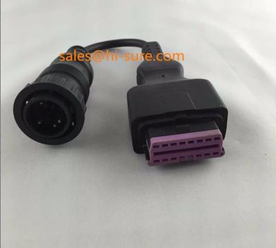 China All OBD vehicles obd2 connector 16pin male to aviation plug 9P water proof cable for diesel obd2 scanner for sale