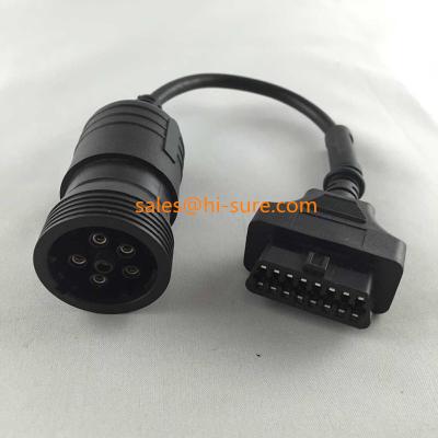 China All OBD vehicales heavy duty connector J1708 to female OBD2 for heavy duty truck diagnostic scan tool for sale