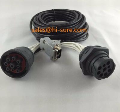 China All Truck Wire Harness Manufacturers Connectors J1939S To HDB15 And J1939P B022 Split Y Cable for sale