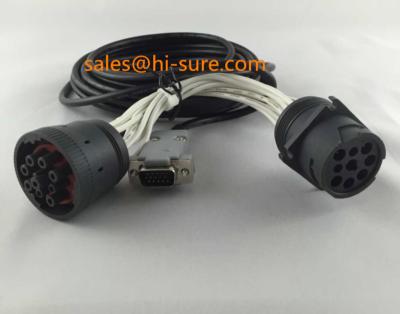 China Truck 9 Pin J1939P To HDB15P And J1939S Wire For Heavy Duty Truck Diagnostic Scan Tool for sale