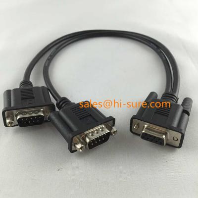 China ALL communication equipment rs232 cable double connector db9 male connector y d-sub to female db9 for sale