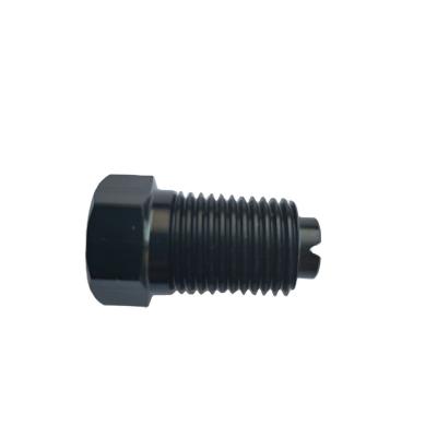 China Black Anodized Aluminum Stainless Steel Spare Parts Threaded Hex Head Hollow Parts Bolt for sale