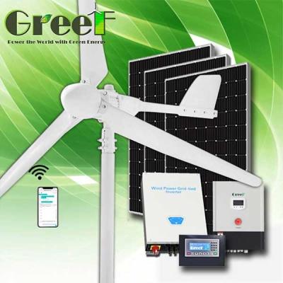 China Single Phase Solar Hybrid Wind Turbine System 10KW for sale