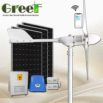 China 3 kW Lage geluidsdruk Solar Wind Hybrid System Windgenerator Windsnelheid Voor thuis Te koop