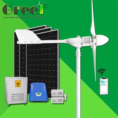 China Única/grade híbrida solar trifásica de Eolic amarrou o gerador de vento 2KW à venda