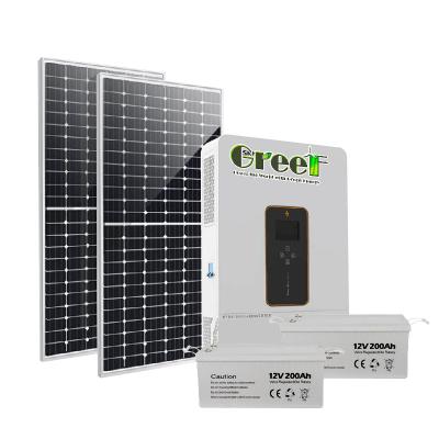 China 230vac Single Phase Hybrid Solar System With Pure Sine Wave Inverter And LCD Display for sale