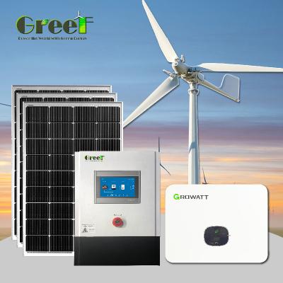 China 5kW/10kW Hybrid Solar System With LCD Display And Monocrystalline PV Panels for sale