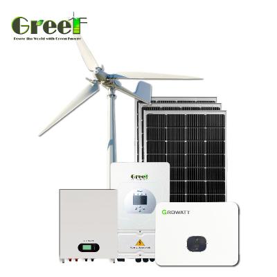 China 5KW / 10KW Hybrid Wind Solar Power System With Remote Control And LCD Display for sale