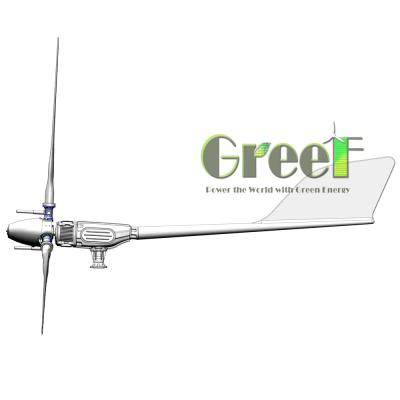 China 5kw Rooftop Low Speed Horizontal Pitch Control Wind Turbine For Home Use en venta