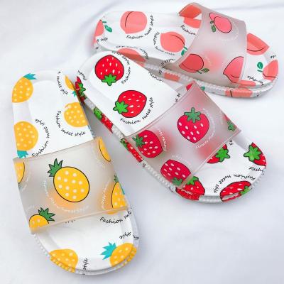 China Cute Disposable Parent-child Slippers Beach Sandals Women Fruit Platform Slippers for sale