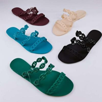 China Summer Fashion Lady Lightweight Jelly Slippers Colored Outdoor Jelly Sandals For Women for sale