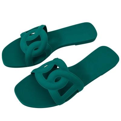 China Wholesale Lady Fashion Trend Fashion PVC Open Toe Slippers Casual Outdoor Flat Sandals For Women for sale