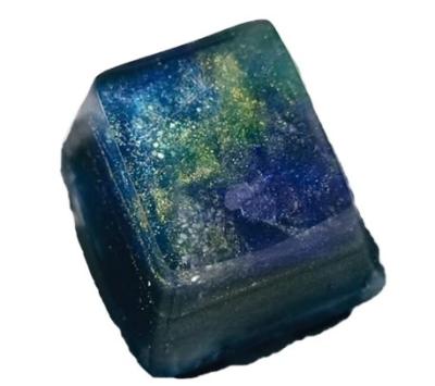 China Shiny Star-Glittered Keycap Fascinating Backlit Sky Resin Keycap Over Computer Keyboard Galaxy Resin Keycap for Mechanical Keyboard for sale