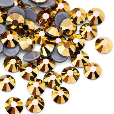 China Garment Accessary Clear Green Pink Blue Yellow Red Purple SS16/4mm 28800pcs DMC Iron On Hotfix Hot Fix Glass Crystal Rhinestone for sale