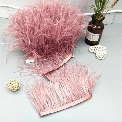 China Shrink-Resistant Factory 8-10cm Ostrich Feather Feather Earrings Making Premium Lace Fluffy Ostrich Trims for Boutique Costumes Sewing for sale