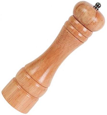 China Viable Adjustable Coarseness Professional Chef 8 Inch Wooden Pepper Grinder Mill for sale