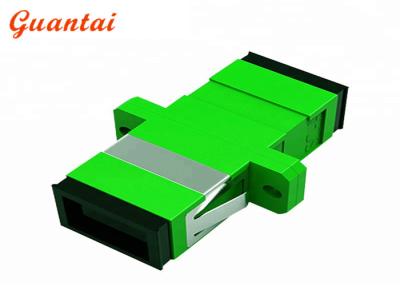 China Low Insert Loss FTTH Fiber Optic Adapters Accurate External Size In Green And Black for sale