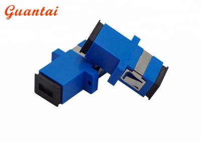 China SC FC ST LC Fiber Optic Adapters Blue Color Low Insertional Loss Design for sale