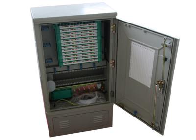 China FTTH Multicore Outdoor Fiber Distribution Cabinet , Fiber Termination Cabinet White Color for sale