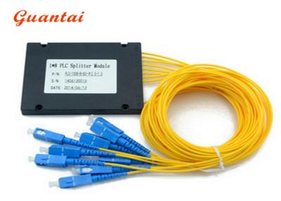 China 1X8 ABS Coupler Fiber Optic Cable Splitter Customized Fiber Length Stable Working for sale